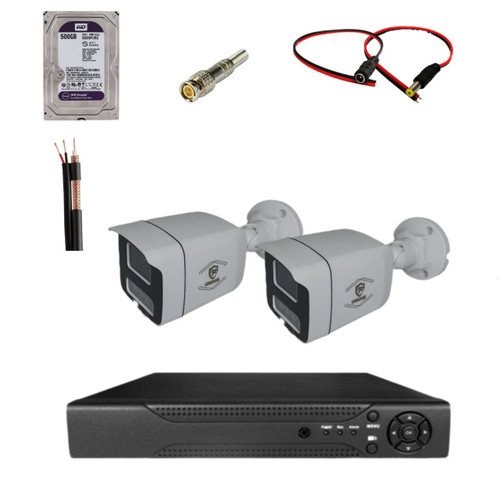 پکیج اقتصادی 2 دوربین مداربسته AHD،دستگاه ضبط کننده و هارد 500 گیگ