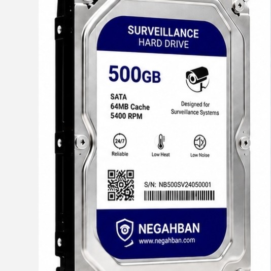 هارد وسترن دیجیتال بنفش ظرفیت 500 گیگابایت،مخصوص دوربین مداربسته