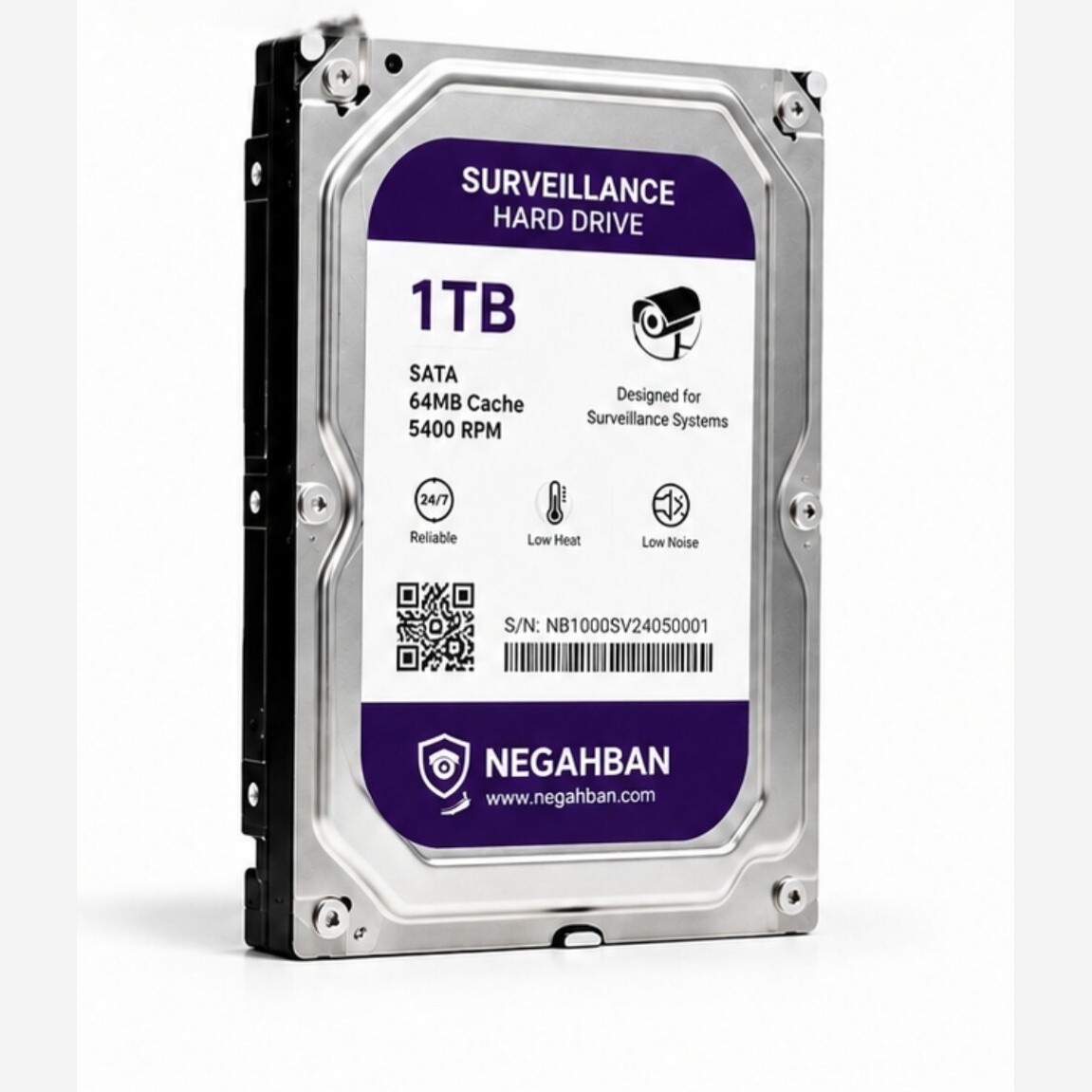 هارد وسترن دیجیتال بنفش 1 ترابایت WD Purple مخصوص دوربین مداربسته