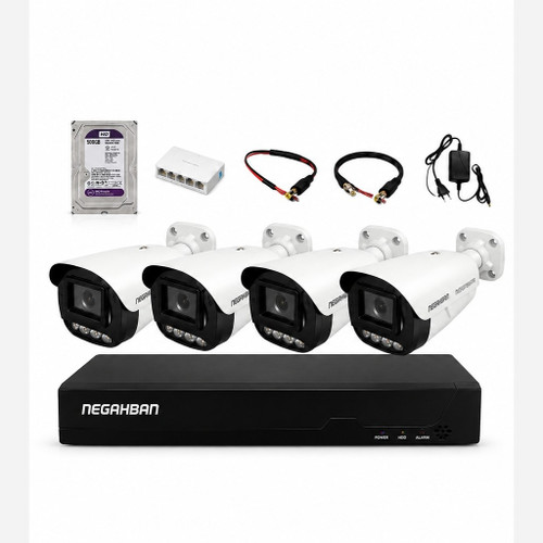 پک4تایی BN_905-FK دوربین هوشمندIP+دستگاه NVR+هارد 500 گیگ،مناسب اماکن با تشخیص چهره