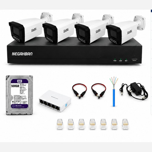 پکیج 4 تایی BN-905-KJ دوربین مداربستهIP+کیفیت بالا +هارد 500+NVR