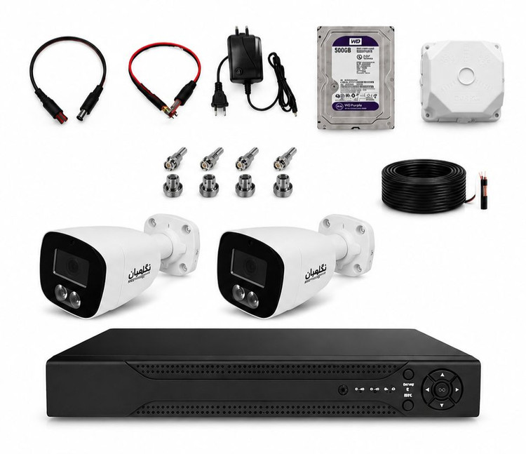 پکیج 2 عددی AHD 5M دوربین مداربسته BN-805-CH65 با زاویه خوب و کیفیت شفاف
